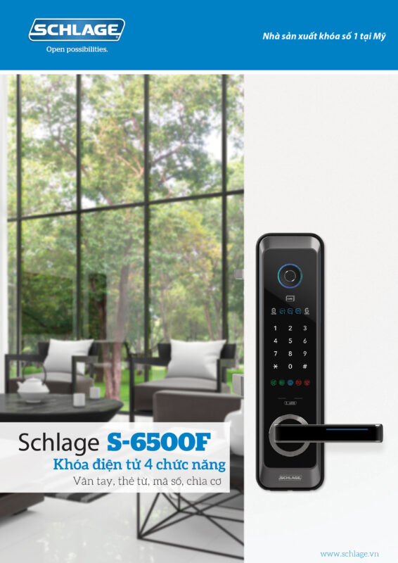 Khóa Vân Tay Schlage S6500F Schlage S6500 01