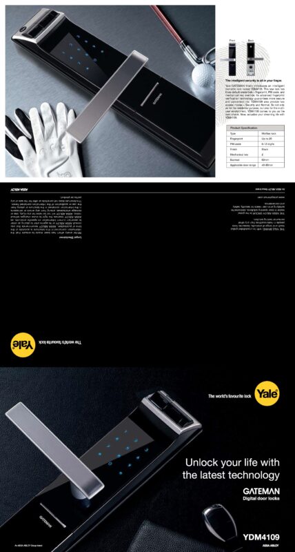 So sánh Yale YDM3109 và Yale YDM4109 KHOA DIEN TU YALE YDM 4109 Page 1