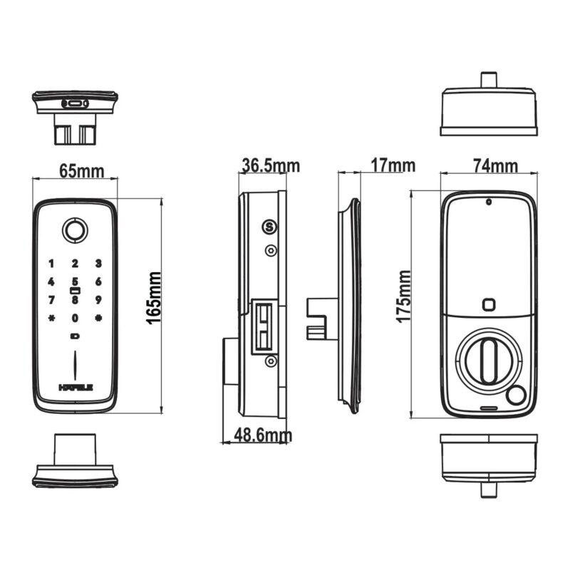 Khóa điện tử HAFELE Nova - MR2501B HAFELE Nova MR2501B 1