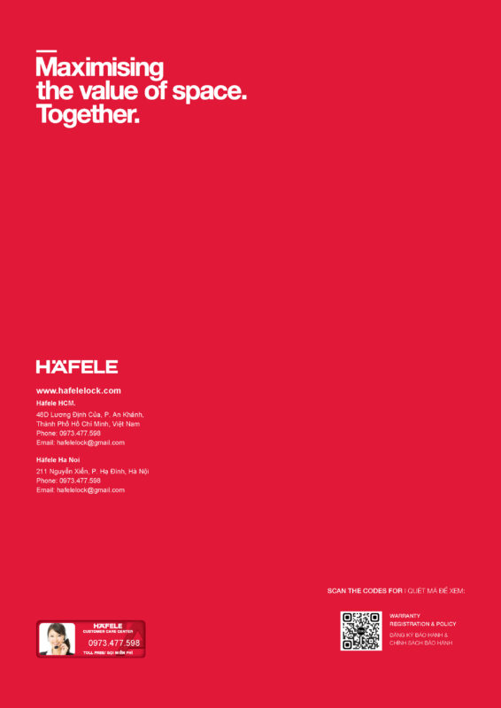 Khoa dien tu HAFELE Horizon PP2501W Page 7