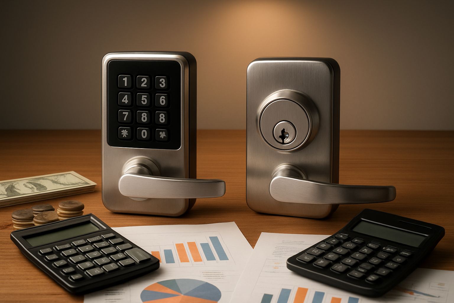 Ưu nhược điểm khóa điện tử so với khóa cơ So sánh chi phí đầu tư và vận hành