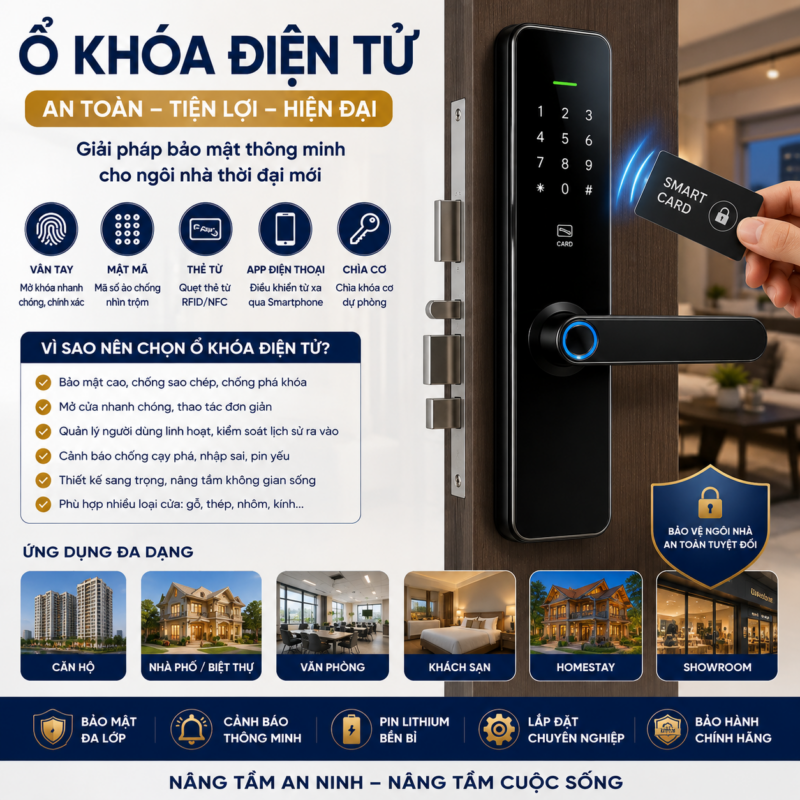 Ổ Khóa Cửa Điện Tử