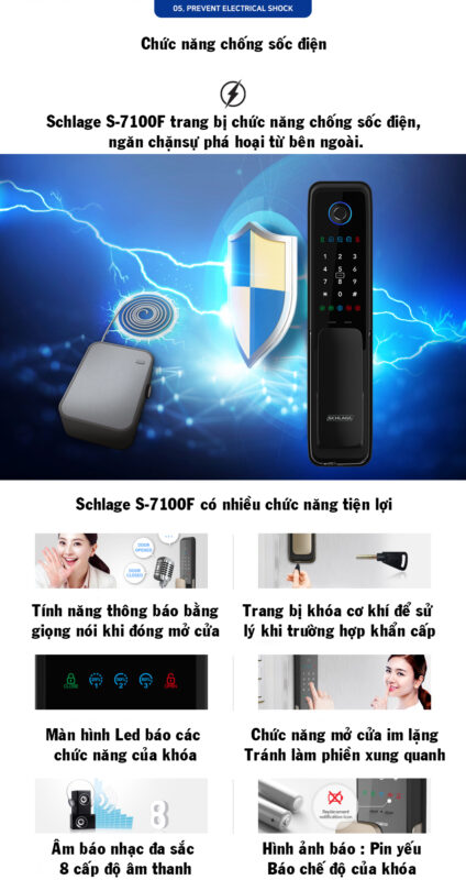 Khóa Vân Tay Schlage S7100F SCHLAGE S 6500F 6