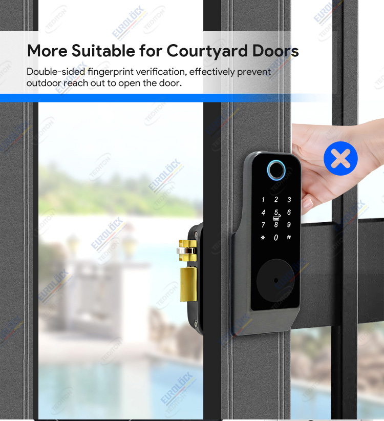Khoá Điện Tử Cổng Sắt 2 Mặt Eurolock GT01-2 Eurolock GT01 2 10