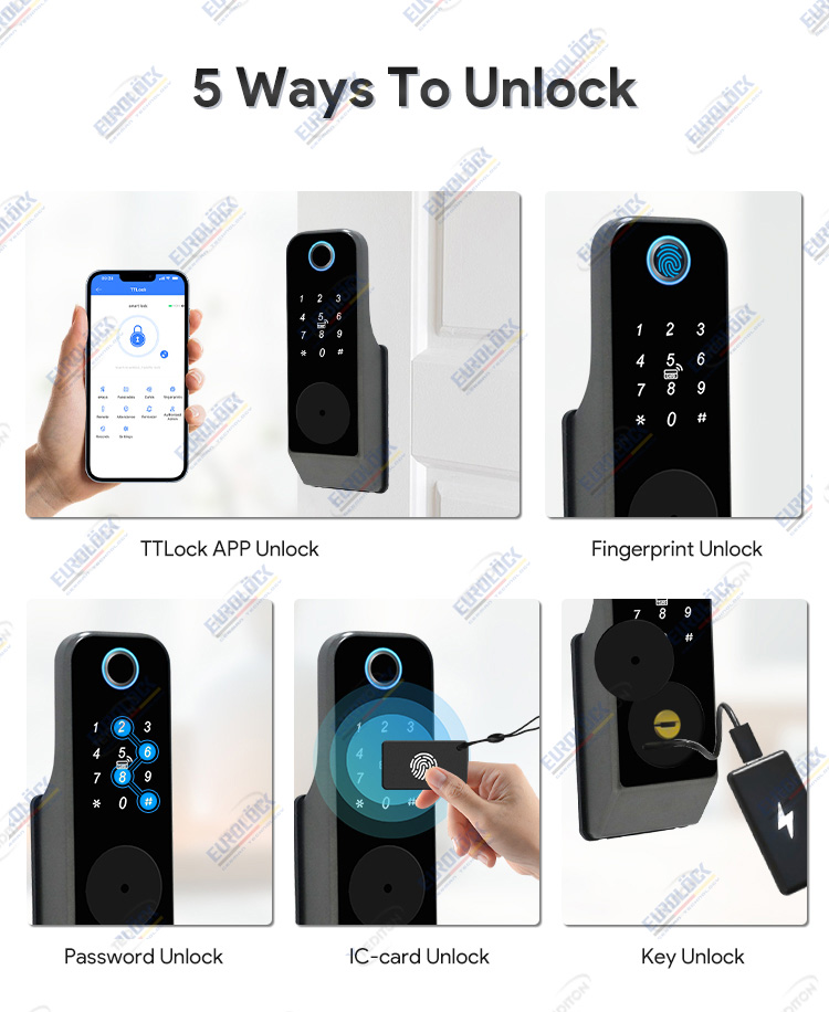 Khoá Điện Tử Cổng Sắt 2 Mặt Eurolock GT01-2 Eurolock GT01 2 2