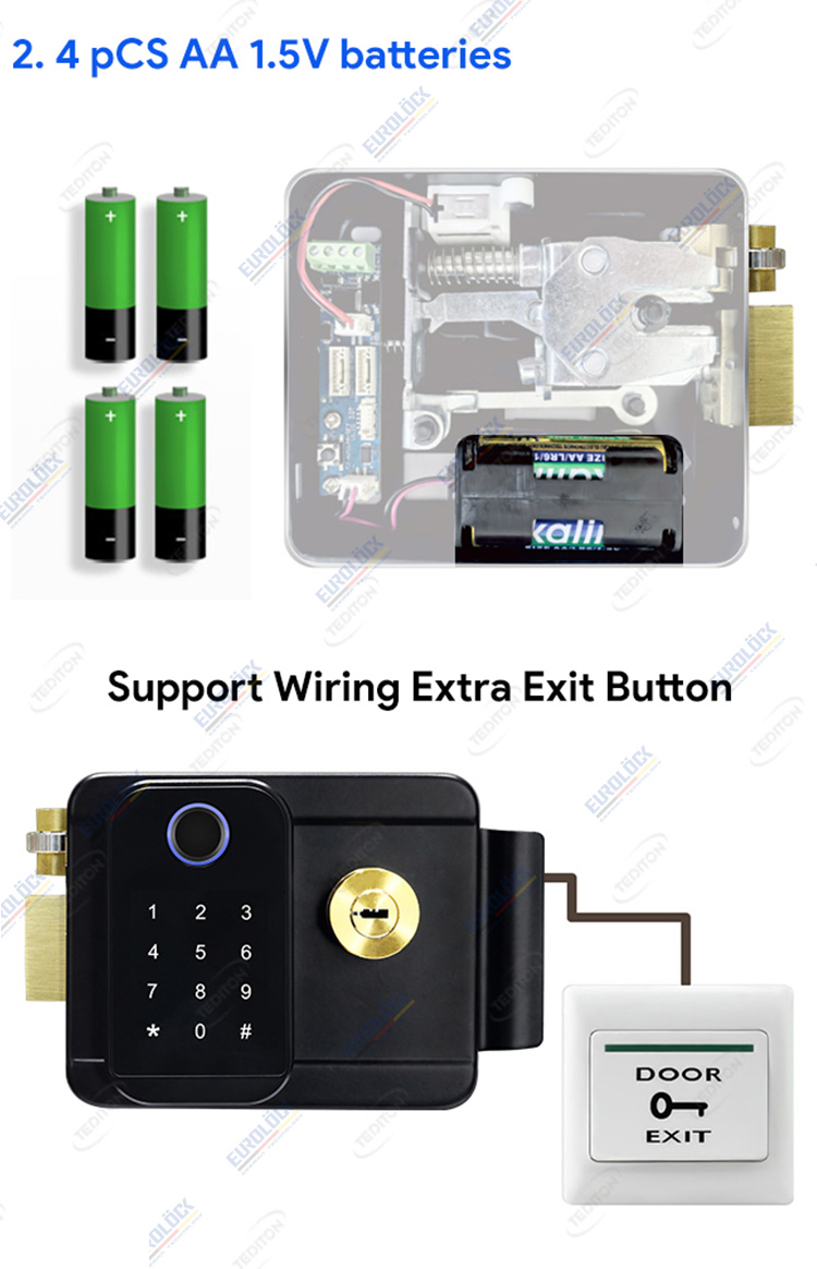 Khoá Điện Tử Cổng Sắt 2 Mặt Eurolock GT01-2 Eurolock GT01 2 9