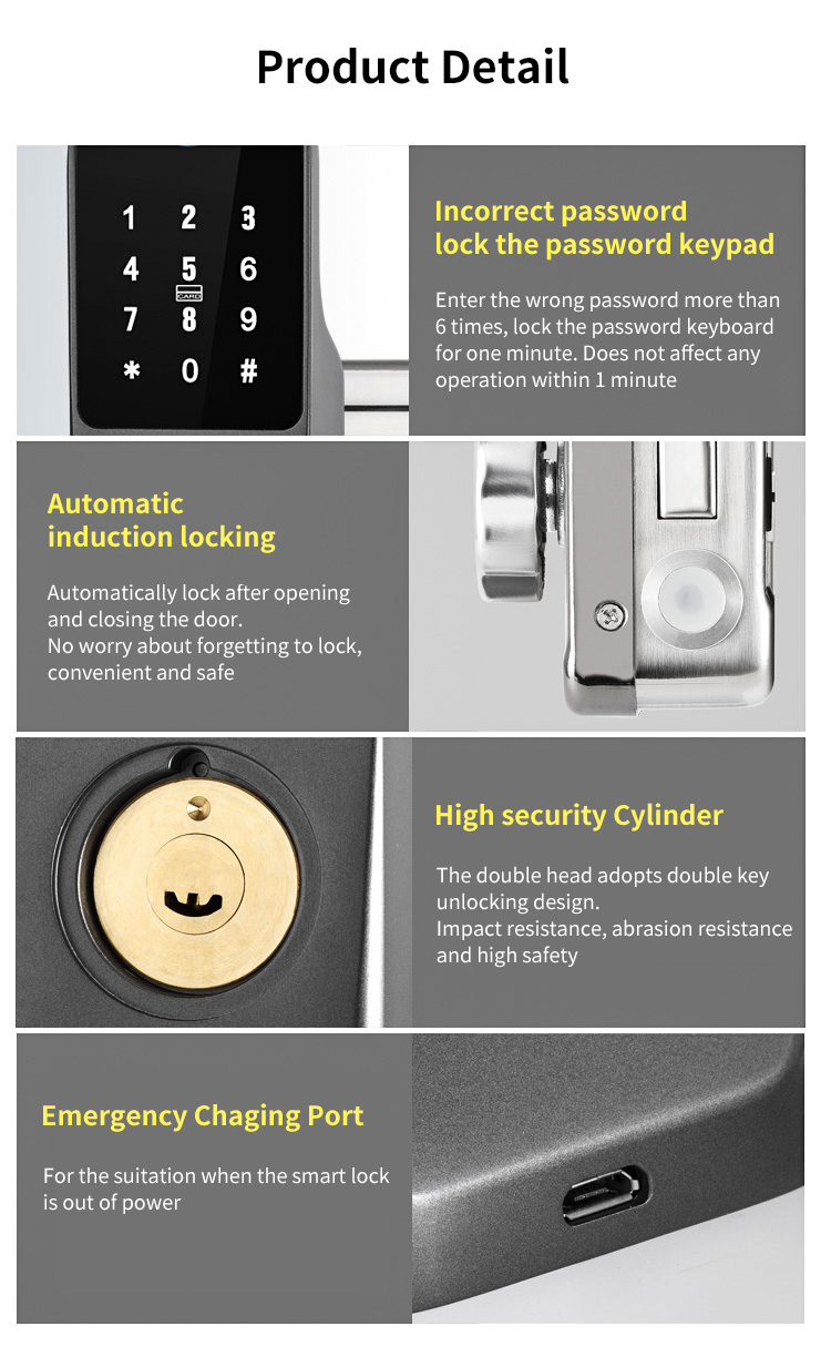Khoá Điện Tử Cổng Sắt 2 Mặt Eurolock R1-2 Eurolock R1 2 3