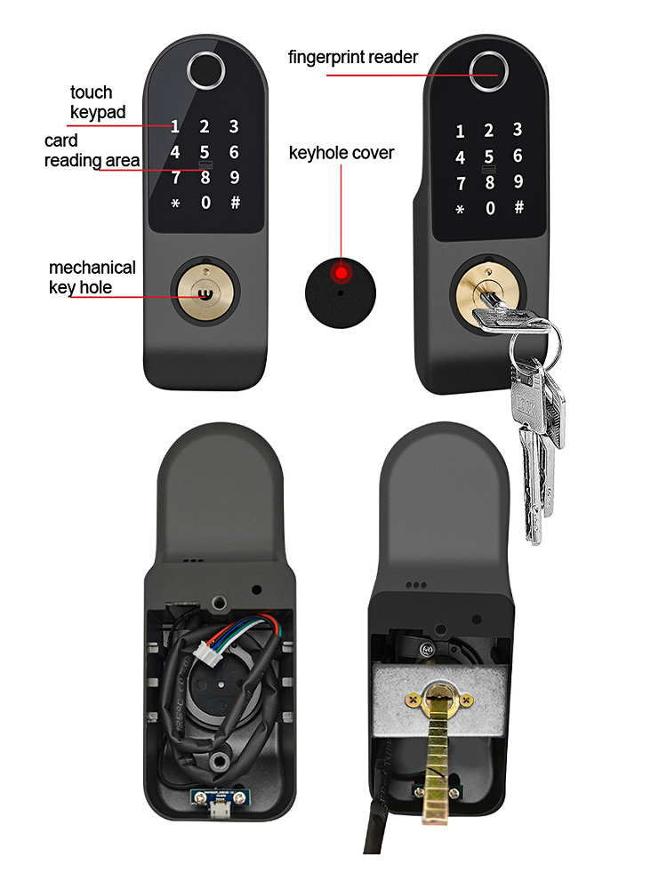 Khoá Điện Tử Cổng Sắt 2 Mặt Eurolock R1-2 Eurolock R1 2 5