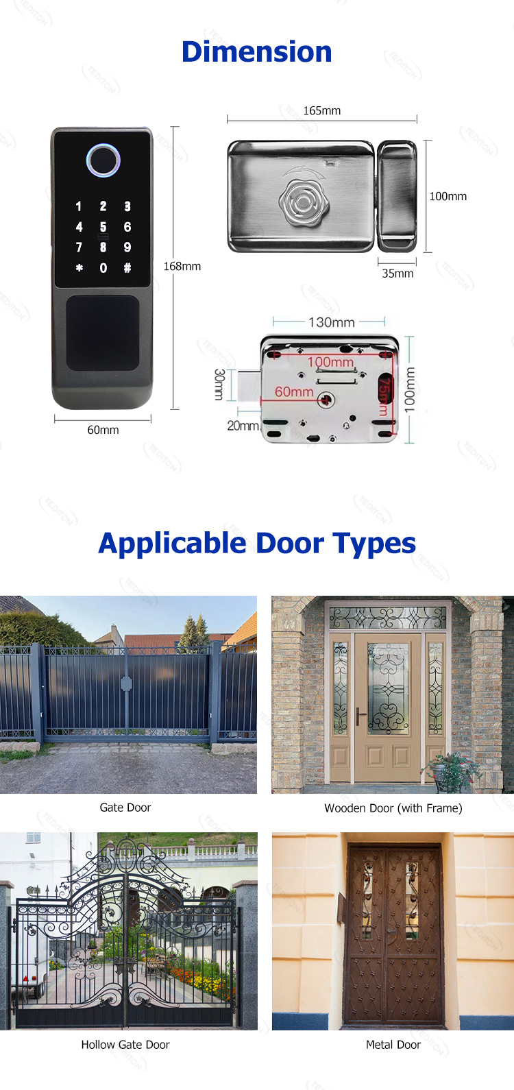 Khoá Điện Tử Cổng Sắt 2 Mặt Eurolock R1F Eurolock R1F 10