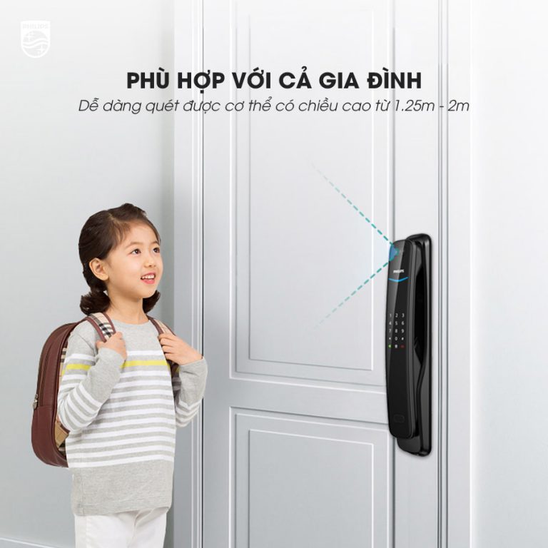 Khóa Khuôn Mặt Philips DDL702 Chính Hãng Face ID 3D Thông Minh Cao Cấp Philips DDL702 3