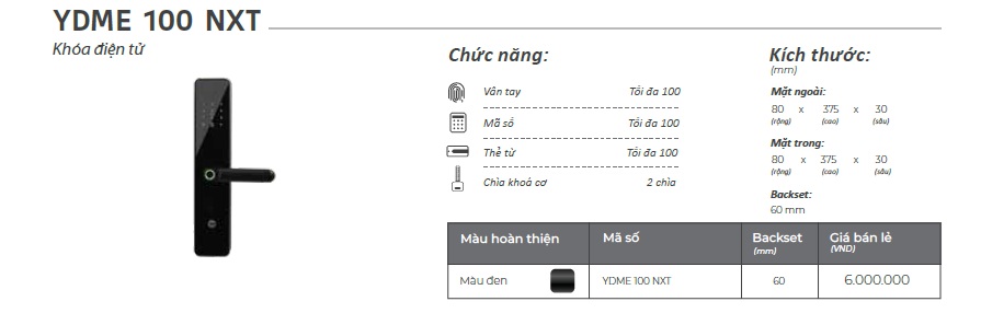 So Sánh Khóa Điện Tử Yale YDME 100 NXT Và Khóa Điện Tử Yale YDME 100A YDME 100 NXT