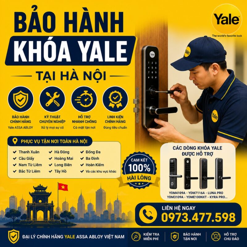 Bảo hành khóa Yale tại Hà Nội