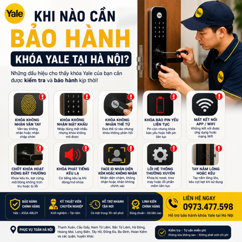 Bảo hành khóa Yale tại Hà Nội khi nao can bao hanh khoa yale tai ha noi