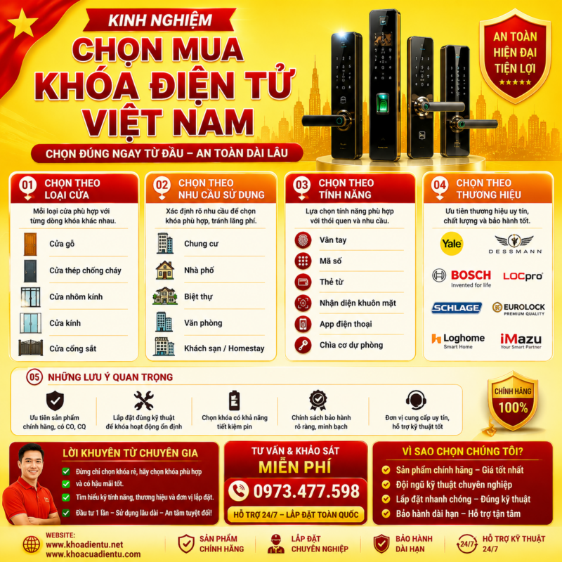 Khóa điện tử Việt Nam kinh nghiem chon mua khoa dien tu viet nam