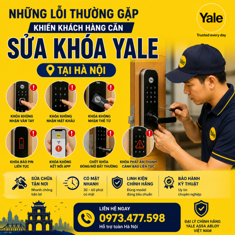 nhung loi thuong gap khien khach hang can sua khoa yale tai ha noi