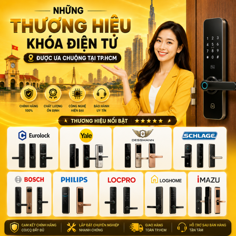 Khóa Điện Tử Thành Phố Hồ Chí Minh nhung thuong hieu khoa dien tu duoc ua chuong tai tp hcm