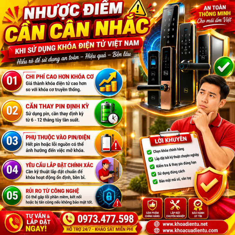 Khóa điện tử Việt Nam nhuoc diem can can nhac 1