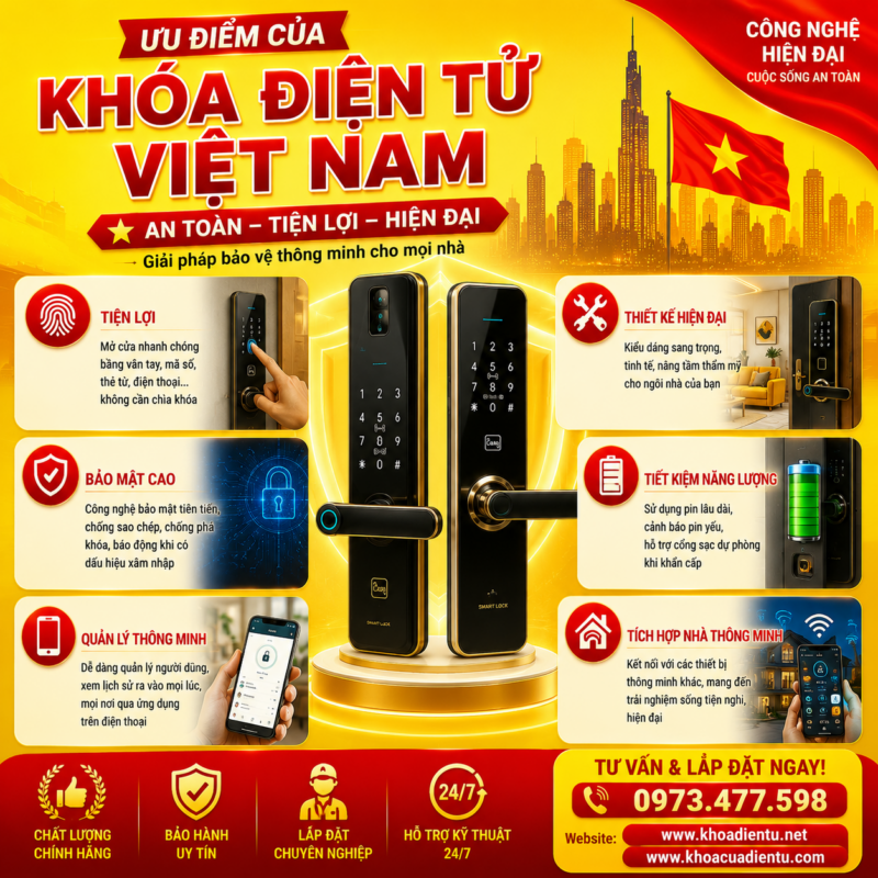 Khóa điện tử Việt Nam uu diem cua khoa dien tu viet nam