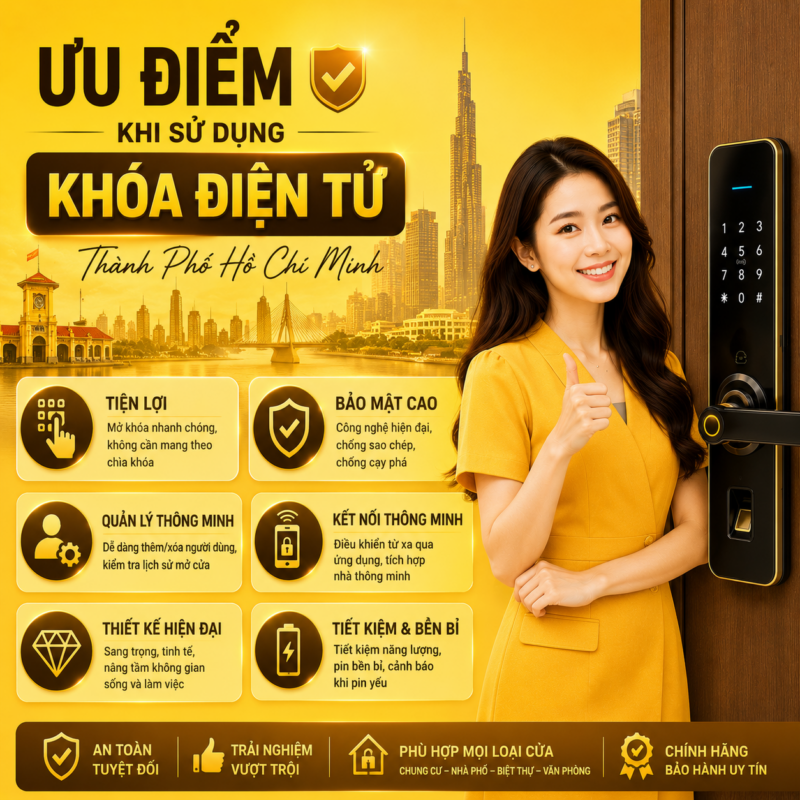 Khóa Điện Tử Thành Phố Hồ Chí Minh uu diem khi su dung khoa dien tu thanh pho ho chi minh