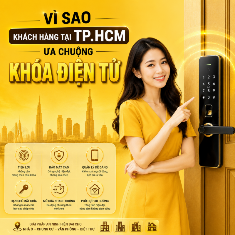 Khóa Điện Tử Thành Phố Hồ Chí Minh vi sao khach hang tai tp hcm ua chuong khoa dien tu
