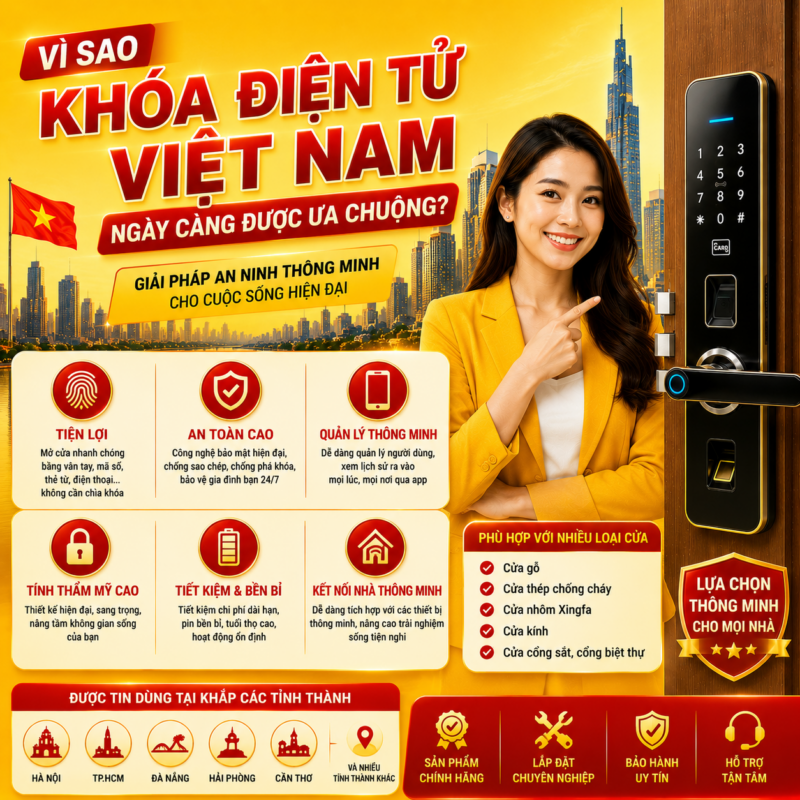 Khóa điện tử Việt Nam vi sao khoa dien tu viet nam ngay cang duoc ua chuong