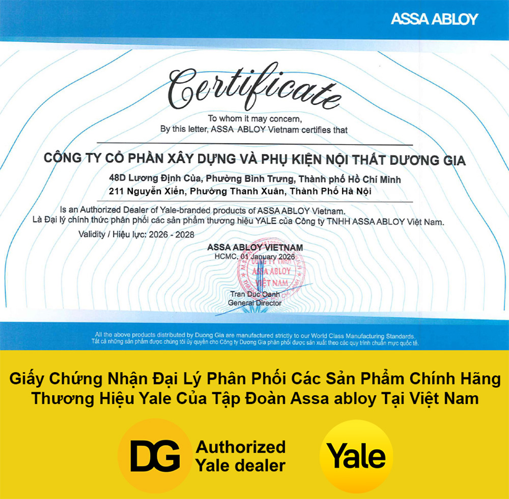 Khóa Vân Tay YALE YDM 7116A DAI LY KHOA VA PHU KIEN YALE