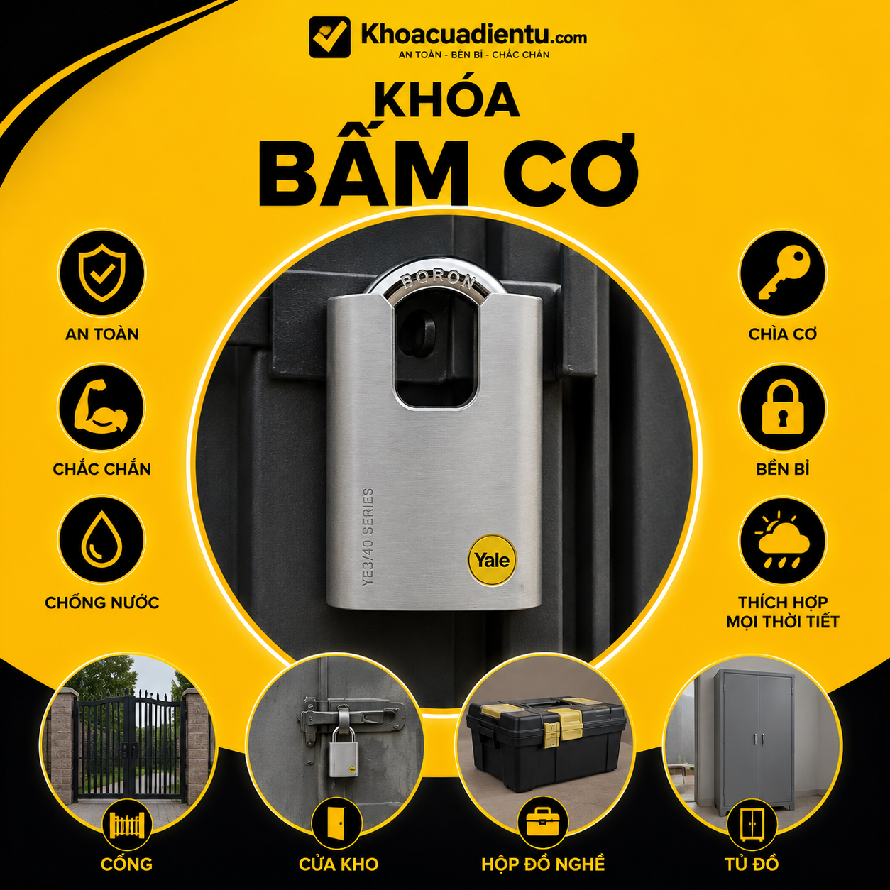Khóa Bấm Yale