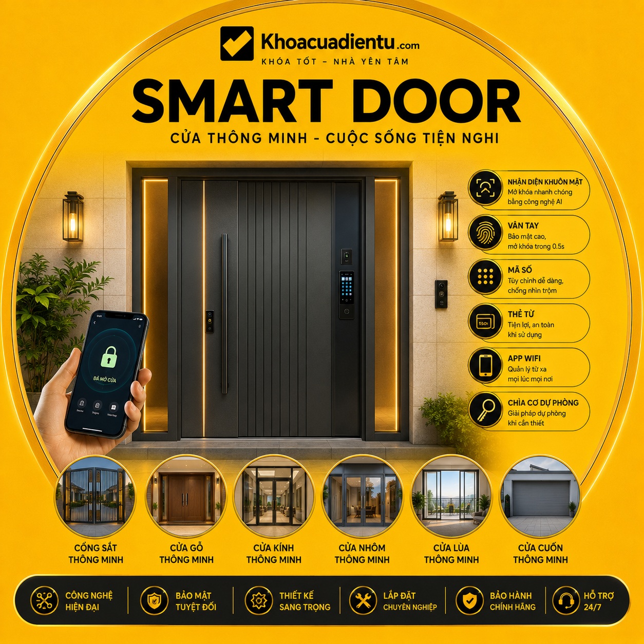 smart door cua thong minh chinh hang khoacuadientu