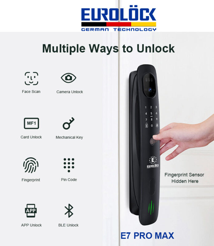 Khóa Khuôn Mặt Châu Âu Eurolock E7 Pro Max - Khóa Cửa Thông Minh 3D Face ID Cao Cấp EUROLOCK PRO MAX TINH NANG 1