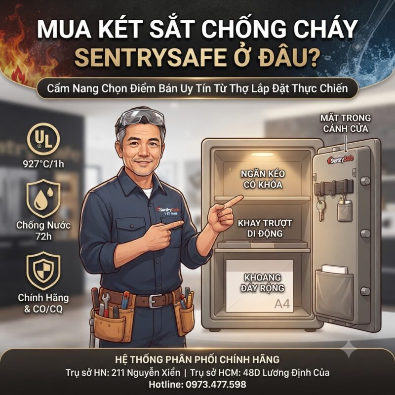 Mua két sắt chống cháy SentrySafe ở đâu?