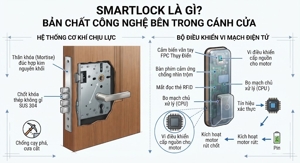 SMARTLOCK LÀ GÌ? smartlock la gi ban chat cong nghe ben trong canh cua