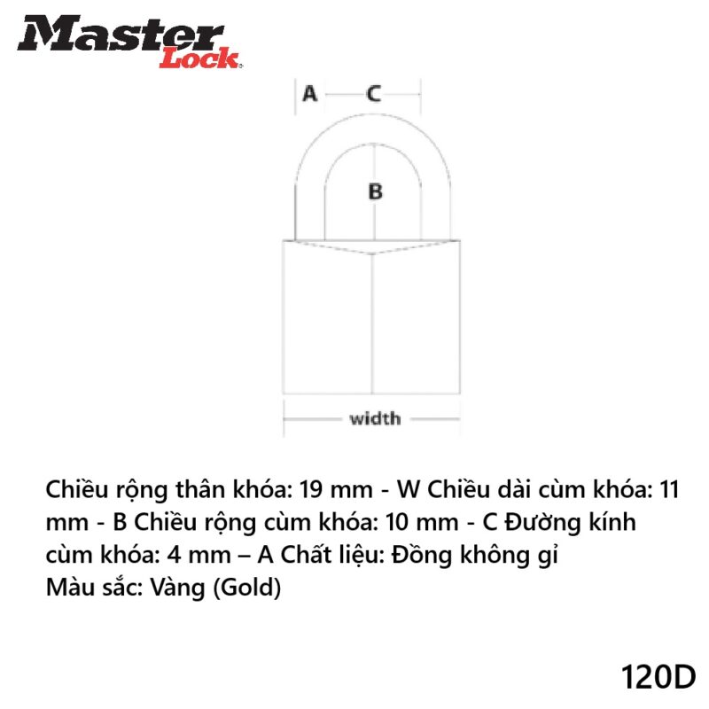 Khóa bấm Masterlock 120D Masterlock 120D 1
