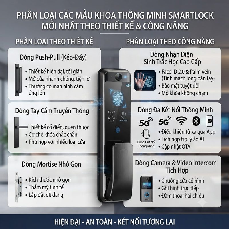 Những mẫu khóa thông minh SMARTLOCK mới nhất hiện nay Phan loai Nhung mau khoa thong minh SMARTLOCK moi nhat hien nay theo thiet ke va cong nang 800x800 1