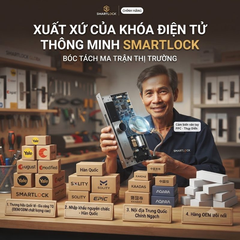 Xuat xu cua khoa dien tu thong minh SMARTLOCK va ma tran thi truong hien nay