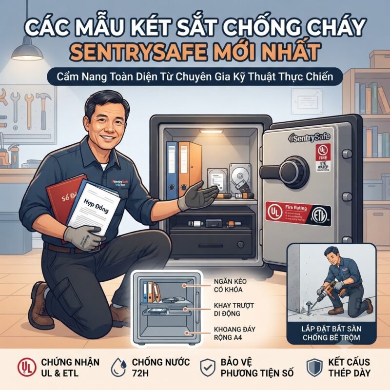 Các Mẫu Két Sắt Chống Cháy SentrySafe Mới Nhất Các Mẫu Két Sắt Chống Cháy SentrySafe Mới Nhất