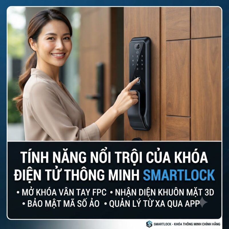 Tính năng nổi trội của khóa điện tử thông minh SMARTLOCK